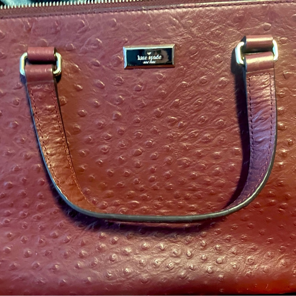 Kate Spade Bristol Drive Loden purse (embossed ostrich leather)